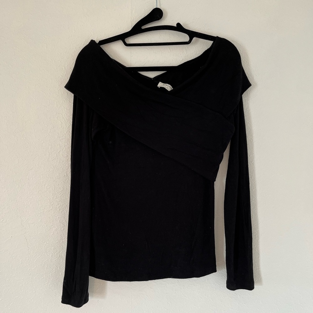 Aritzia Babaton Long Sleeve Wrap Top